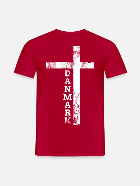 Dänemark Danmark Flagge Fahne - Mænd T-shirt - rød
