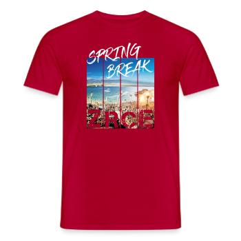 Zrce Spring Break - Men's T-Shirt - red - Front - AI Model Male 178 dark (178cm)