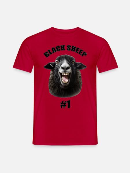 Black Sheep - Tolles Schwarzes Schaf T-Shirt !!! - Männer T-Shirt - Rot