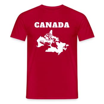 Kanada Elch Moose Form - Männer T-Shirt - Rot - Vorne - AI Model Male 178 dark (178cm)