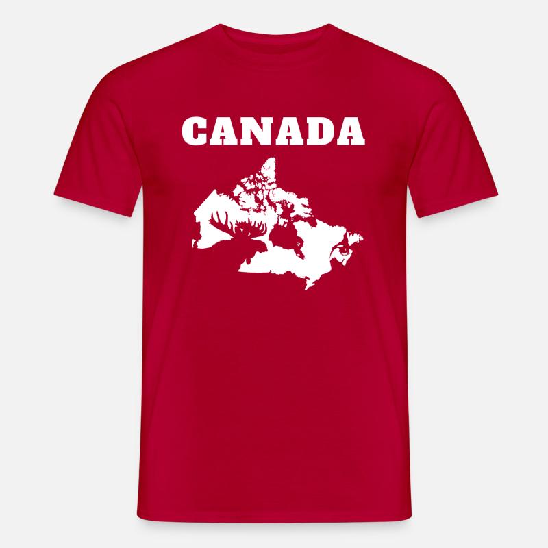 Kanada Elch Moose Form - Männer T-Shirt - Rot