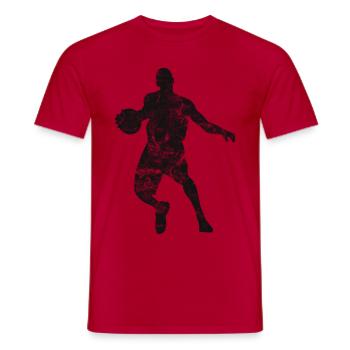 Basket-ball Basketball Basket - T-shirt homme - rouge - Devant - AI Model Male 178 dark (178cm)