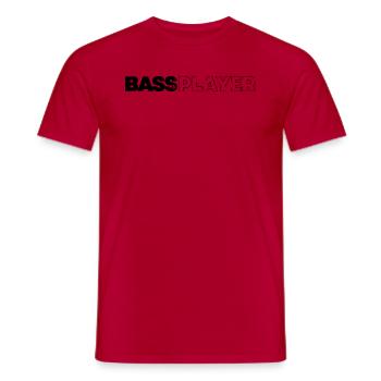 Bass player - T-shirt homme - rouge - Devant - AI Model Male 178 dark (178cm)