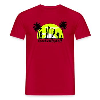 Volley-ball, Beach-volley, Beach Volleyball - T-shirt homme - rouge - Devant - AI Model Male 178 dark (178cm)
