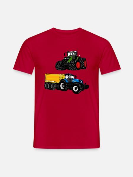 Traktor - Schlepper - Landwirt - Bauer - Männer T-Shirt - Rot