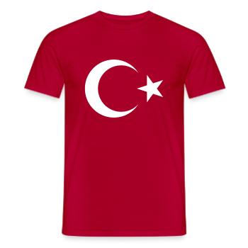 Turquie Drapeau Turc Voyage étoile croissant Turc - T-shirt homme - rouge - Devant - AI Model Male 178 dark (178cm)