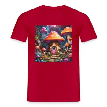 Vie champi - T-shirt homme - rouge - Devant - AI Model Male 178 dark (178cm)