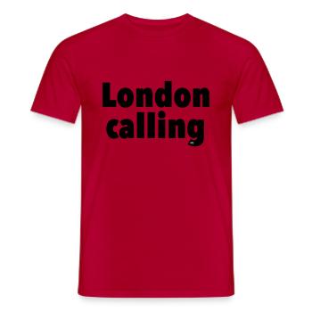Londres - T-shirt homme - rouge - Devant - AI Model Male 178 dark (178cm)