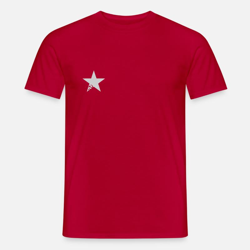 звезда - серп и молот - Männer T-Shirt - Rot