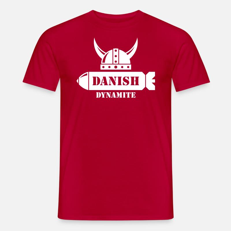 Danish Dynamite (Dänemark / Wikinger / Geschoss) - Männer T-Shirt - Rot