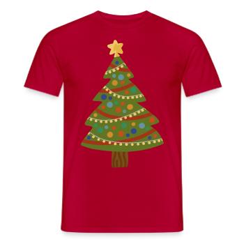 Weihnachtsbaum Tannenbaum Weihnachten Geschenkidee - Männer T-Shirt - Rot - Vorne - AI Model Male 178 dark (178cm)
