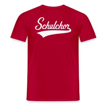 Schulchor (Chor / Musik / Schriftzug / White) - Männer T-Shirt - Rot - Vorne - AI Model Male 178 dark (178cm)