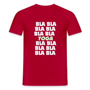 blabla Yoga lustiger Spruch - Männer T-Shirt - Rot - Vorne - AI Model Male 178 dark (178cm)