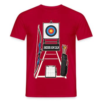 ANCHOR AIM CALM - Men's T-Shirt - red - Front - AI Model Male 178 dark (178cm)