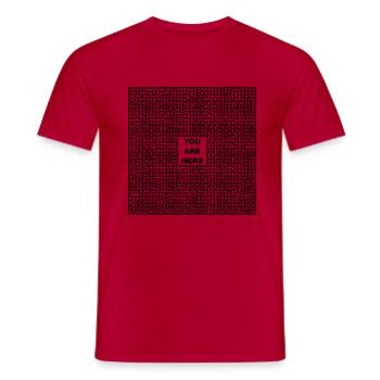 Labyrinth - Männer T-Shirt - Rot - Vorne - AI Model Male 178 dark (178cm)
