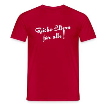 reiche Eltern für alle! Protest - Demo - Männer T-Shirt - Rot - Vorne - AI Model Male 178 dark (178cm)