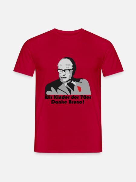 wir Kinder der 70er danke Bruno Kreisky - Männer T-Shirt - Rot