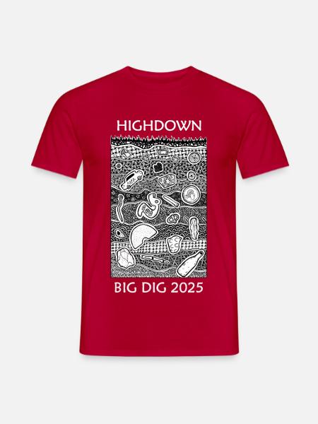 Big Dig 2025 Doodle-Kunstwerk - Männer T-Shirt - Rot