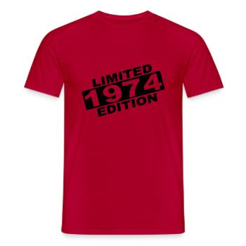 Jahr 1974 limited edition - Männer T-Shirt - Rot - Vorne - AI Model Male 178 dark (178cm)