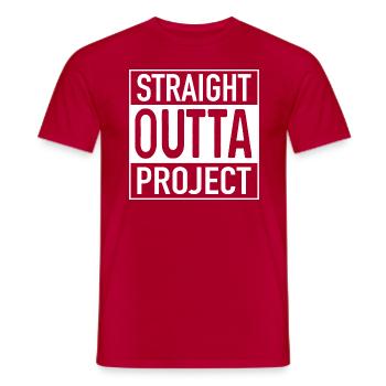 Projet OUTTA direct - T-shirt homme - rouge - Devant - AI Model Male 178 dark (178cm)