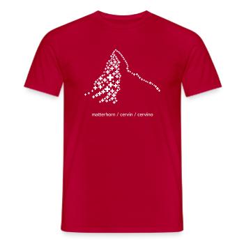 Matterhorn / Cervin swissness design - Men's T-Shirt - red - Front - AI Model Male 178 dark (178cm)