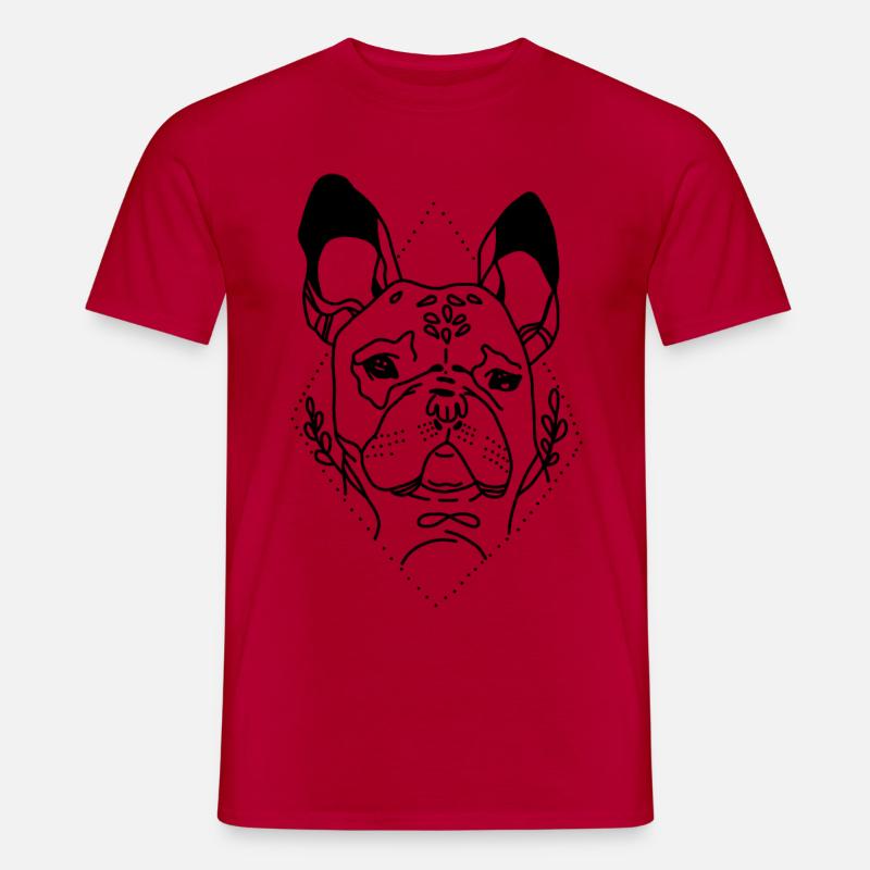 Mops Hund Pug - Männer T-Shirt - Rot