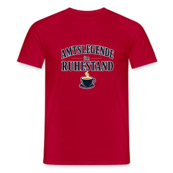 Amtslegende im Ruhestand - Männer T-Shirt - Rot - Vorne - AI Model Male 178 dark (178cm)