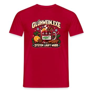 Glühwein.exe – System läuft warm - Männer T-Shirt - Rot - Vorne - AI Model Male 178 dark (178cm)