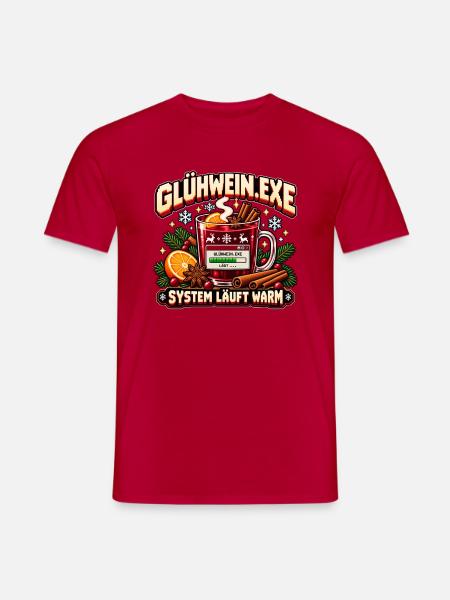 Glühwein.exe – System läuft warm - Männer T-Shirt - Rot