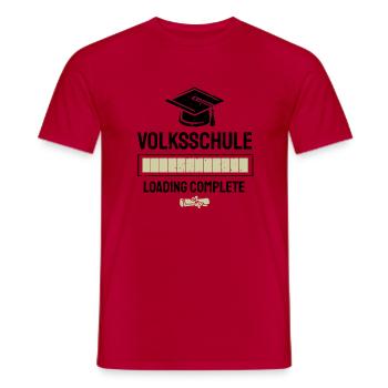 Volksschule Geschafft Absolvent Abgänger - Männer T-Shirt - Rot - Vorne - AI Model Male 178 dark (178cm)