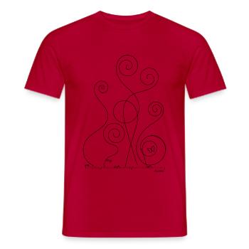 Axalea Ruler Collection 📏 - Artsy, Metric - Men's T-Shirt - red - Front - AI Model Male 178 dark (178cm)