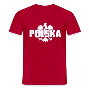 polska - Männer T-Shirt - Rot - Vorne - AI Model Male 178 dark (178cm)