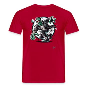 The Green Cyclops Undead Zombie Monster - Men's T-Shirt - red - Front - AI Model Male 178 dark (178cm)