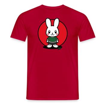 Cartoon Hase Häschen Kind - Männer T-Shirt - Rot - Vorne - AI Model Male 178 dark (178cm)