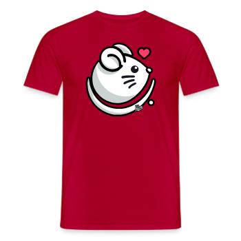 Liebe Herz und Maus - Männer T-Shirt - Rot - Vorne - AI Model Male 178 dark (178cm)