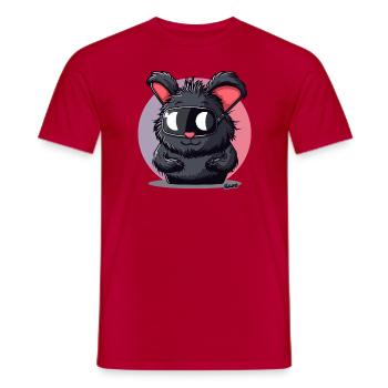 Lapin drôle avec des lunettes de ski - T-shirt homme - rouge - Devant - AI Model Male 178 dark (178cm)