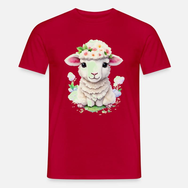 süßes Schaf - Männer T-Shirt - Rot
