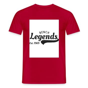Gym Legends, Gym Tshirts, Bodybuilding - Männer T-Shirt - Rot - Vorne - AI Model Male 178 dark (178cm)