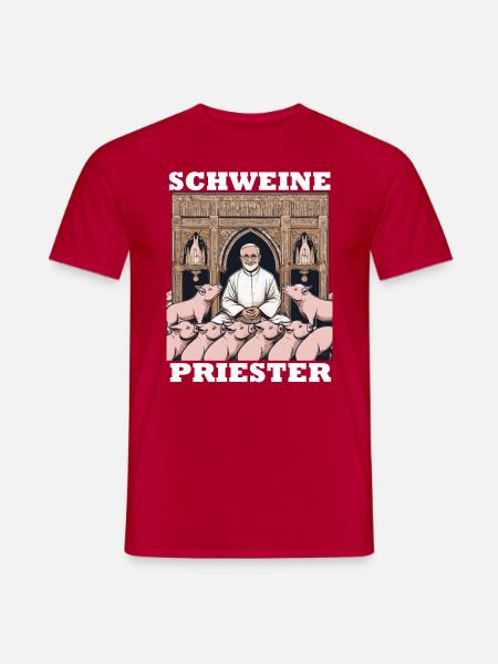 Schweinepriester - Männer T-Shirt - Rot