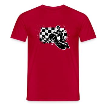 Snowmobile - Männer T-Shirt - Rot - Vorne - AI Model Male 178 dark (178cm)