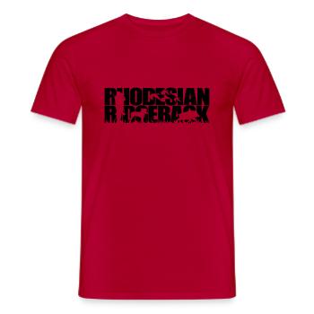 RHODESIAN RIDGEBACK Hunting - Men's T-Shirt - red - Front - AI Model Male 178 dark (178cm)