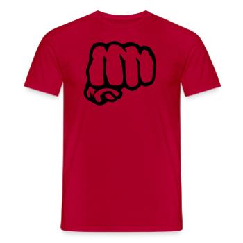 Fist - Men's T-Shirt - red - Front - AI Model Male 178 dark (178cm)