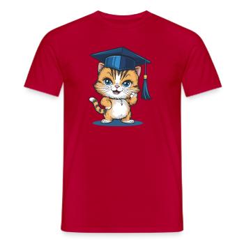 Remise de diplôme du bac nouveau diplômé - T-shirt homme - rouge - Devant - AI Model Male 178 dark (178cm)