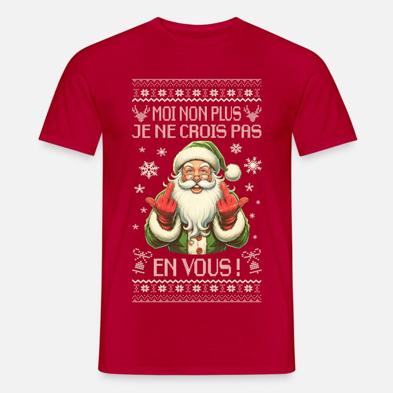 Weihnachtsmann Sarkastischer Humor - Weihnachtsgeschenk - Männer T-Shirt - Rot