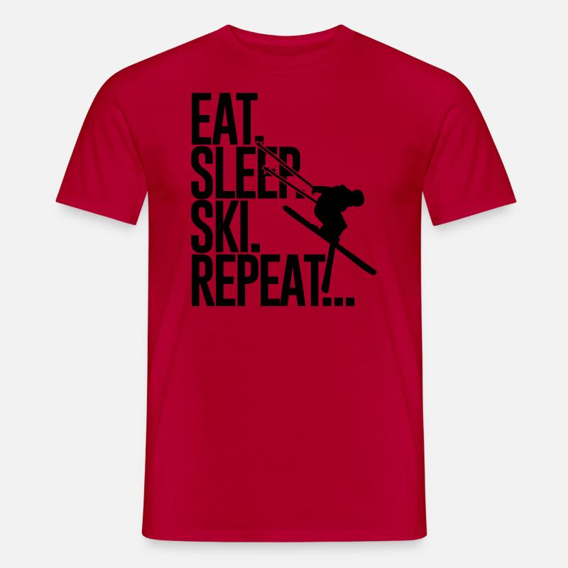 Eat. Sleep. Ski. Repeat... - Männer T-Shirt - undefined
