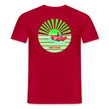 Rafting sunset vintage - T-shirt homme - rouge - Devant - AI Model Male 178 dark (178cm)