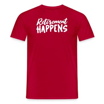 Rentner Rente Humor - Männer T-Shirt - Rot - Vorne - AI Model Male 178 dark (178cm)
