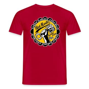 Hot Rods Racing Parts - T-shirt homme - rouge - Devant - AI Model Male 178 dark (178cm)