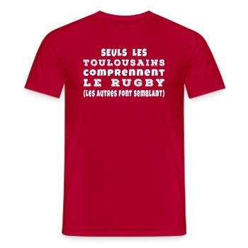 Nur Toulouse versteht Geschenk-Rugby - Männer T-Shirt - Rot - Vorne - AI Model Male 178 dark (178cm)