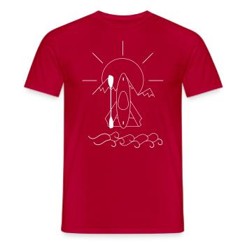 Kayak whitewater outdoor - Men's T-Shirt - red - Front - AI Model Male 178 dark (178cm)